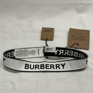 Burberry Knit Stretch Headband, White, NEW WITH BOX/TAGS